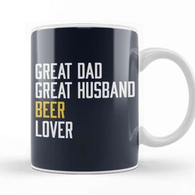 Baskı Dükkanı Great Dad Great Husband Beer Lover Kupa