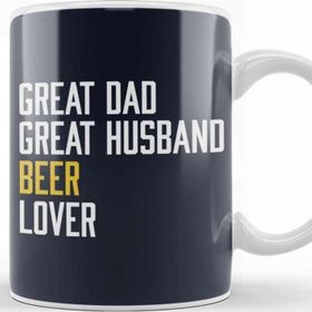 Baskı Dükkanı Great Dad Great Husband Beer Lover Kupa