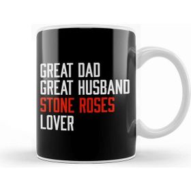 Baskı Dükkanı Great Dad Husband Stone Roses Lover Kupa