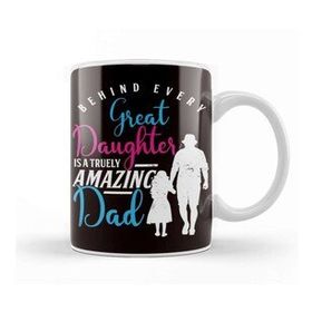 Baskı Dükkanı Great Daughter Amazing Dad Papa Father Daddy Husband Stepdad Kupa