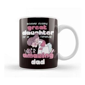 Baskı Dükkanı Great Daughter Amazing Dad Papa Father Daddy Husband Stepdad Kupa