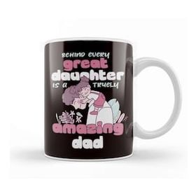 Baskı Dükkanı Great Daughter Amazing Dad Papa Father Daddy Husband Stepdad Kupa