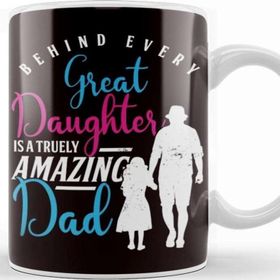 Baskı Dükkanı Great Daughter Amazing Dad Papa Father Daddy Husband Stepdad Kupa