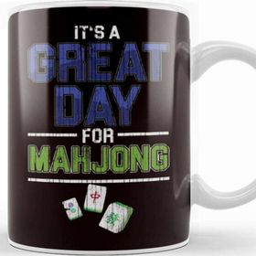 Baskı Dükkanı Great Day For Mahjong Player Chinese Board Game Solitaire Kupa