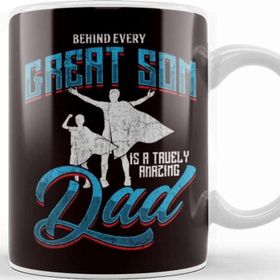 Baskı Dükkanı Great Son Amazing Dad Father Papa Daddy Children Stepdad Kupa