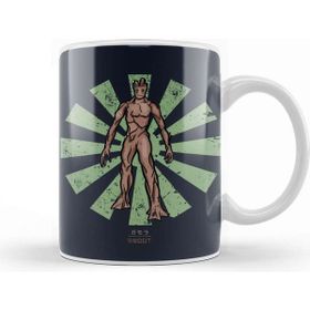 Baskı Dükkanı Groot Retro Japanese Guardians Of The Galaxy Kupa