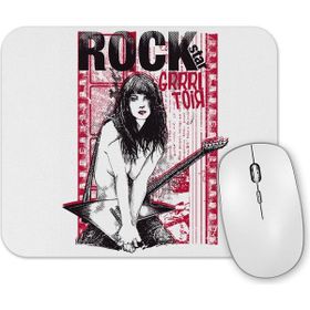 Baskı Dükkanı Grrrl Riot Rock Mouse Pad