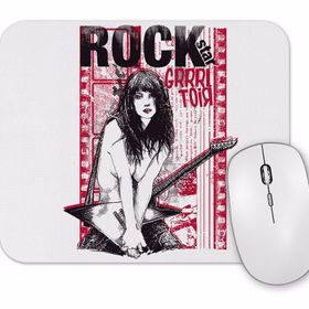 Baskı Dükkanı Grrrl Riot Rock Mouse Pad