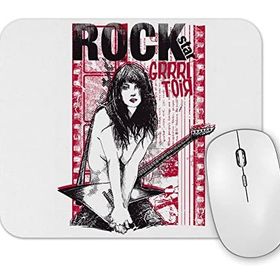 Baskı Dükkanı Grrrl Riot Rock Mouse Pad