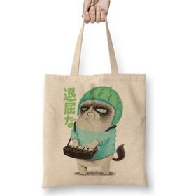 Baskı Dükkanı Grumpy Cat Kedi Bez Çanta