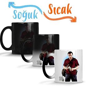 Baskı Dükkanı Gta V Michael De Santa Sihirli Porselen Kupa