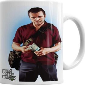 Baskı Dükkanı Gta V Michael De Santa Sihirli Porselen Kupa