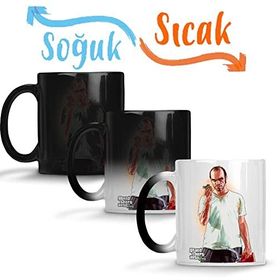 Baskı Dükkanı Gta V Trevor Philips Sihirli Porselen Kupa