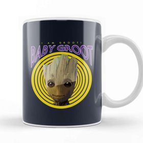 Baskı Dükkanı Guardians of the Galaxy Baby Groot I Am Retro Groot Kupa