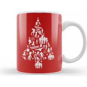 Baskı Dükkanı Guardians of The Galaxy Christmas Tree Silhouette Kupa