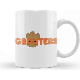 Baskı Dükkanı Guardians of The Galaxy Grooters Baby Groot Kupa Bardak Porselen - 1 Adet - 330 ml - Beyaz