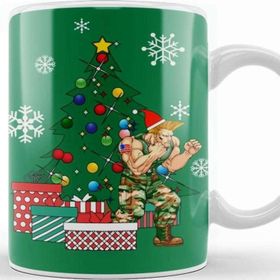 Baskı Dükkanı Guile Around the Christmas Tree Street Fighter Kupa