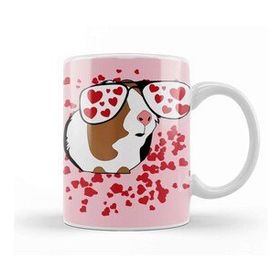 Baskı Dükkanı Guinea Pig Lover Valentine With Big Heart Kupa