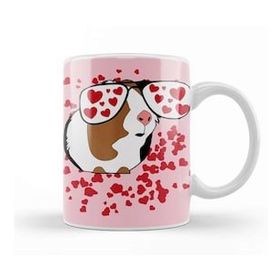 Baskı Dükkanı Guinea Pig Lover Valentine With Big Heart Kupa