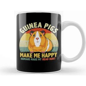 Baskı Dükkanı Guinea Pigs Make Me Happy Humans Make My Head Hurt Kupa
