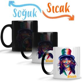 Baskı Dükkanı Guitarrista Slash 02 Sihirli Porselen Kupa