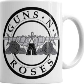 Baskı Dükkanı Guns And Roses Gnr Logo Axl Rose Slash Aerosmith Skid Row Hard Rock Baskılı Kupa