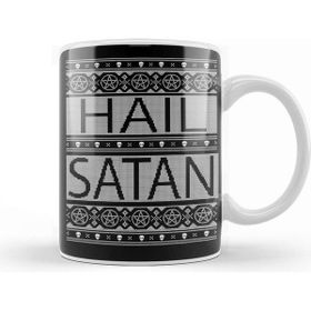Baskı Dükkanı Hail Satan Christmas Knit Kupa
