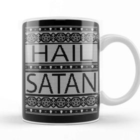 Baskı Dükkanı Hail Satan Christmas Knit Kupa