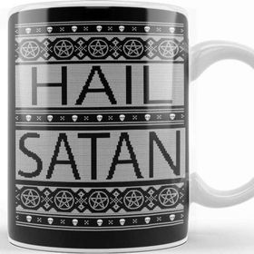 Baskı Dükkanı Hail Satan Christmas Knit Kupa