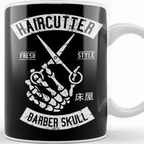 Baskı Dükkanı Haircutter Fresh Style Barber Skull Kupa