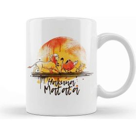 Baskı Dükkanı Hakuna Matata No Worries Watercolor Kupa