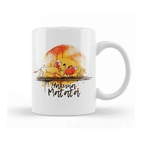 Baskı Dükkanı Hakuna Matata No Worries Watercolor Kupa
