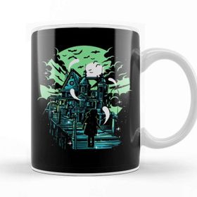 Baskı Dükkanı Halloween Haunted House Kupa