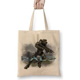 Baskı Dükkanı Halo Master Chief Bez Çanta