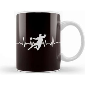 Baskı Dükkanı Handball Player Heartbeat Handballer Team Ball Sports Coach Kupa