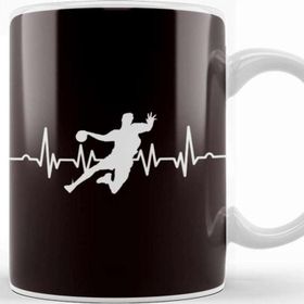 Baskı Dükkanı Handball Player Heartbeat Handballer Team Ball Sports Coach Kupa
