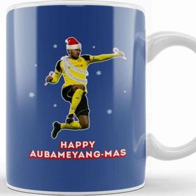 Baskı Dükkanı Happy Aubameyang Mas Football Christmas Kupa