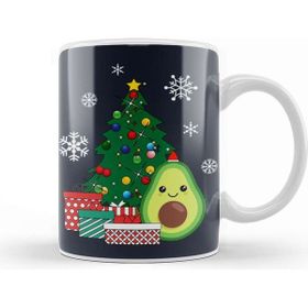 Baskı Dükkanı Happy Avocado Around The Christmas Tree Kupa