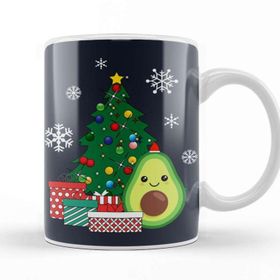 Baskı Dükkanı Happy Avocado Around The Christmas Tree Kupa