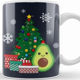 Baskı Dükkanı Happy Avocado Around The Christmas Tree Kupa