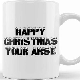 Baskı Dükkanı Happy Christmas Your Arse Kupa