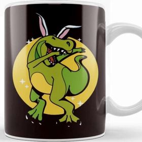 Baskı Dükkanı Happy Easter Dino Bunny T-Rex Rabbit Eggs Hunting Spring Kupa