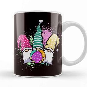 Baskı Dükkanı Happy Easter Gnome Eggs Hunter Bunny Rabbit Spring Religion Kupa