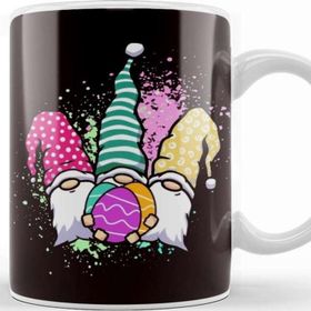 Baskı Dükkanı Happy Easter Gnome Eggs Hunter Bunny Rabbit Spring Religion Kupa