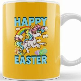 Baskı Dükkanı Happy Easter Unicorn Egg Hunt Kupa