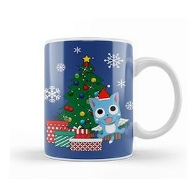 Baskı Dükkanı Happy Fairy Tail Around The Christmas Tree Kupa