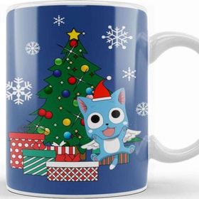 Baskı Dükkanı Happy Fairy Tail Around The Christmas Tree Kupa