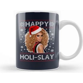Baskı Dükkanı Happy Holi Slay Rupaul Christmas Knit Kupa