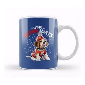 Baskı Dükkanı Happy Howlidays Christmas Dog Kupa