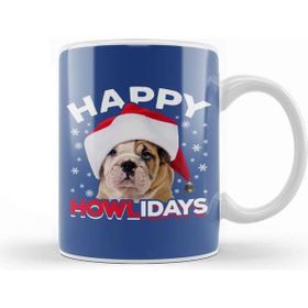 Baskı Dükkanı Happy Howlidays Christmas Dog Kupa